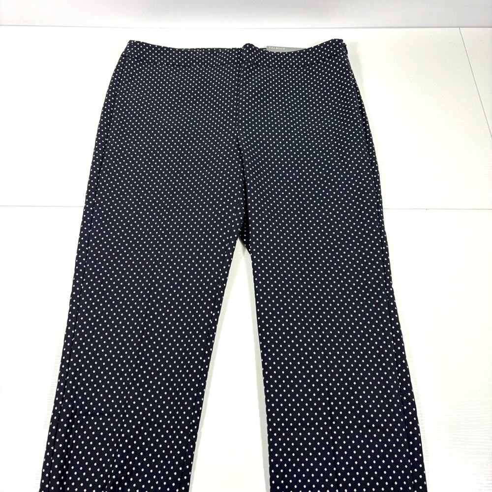 NWT Talbots Black Polka Dot Chatham Ankle Dress Pants Size 6P